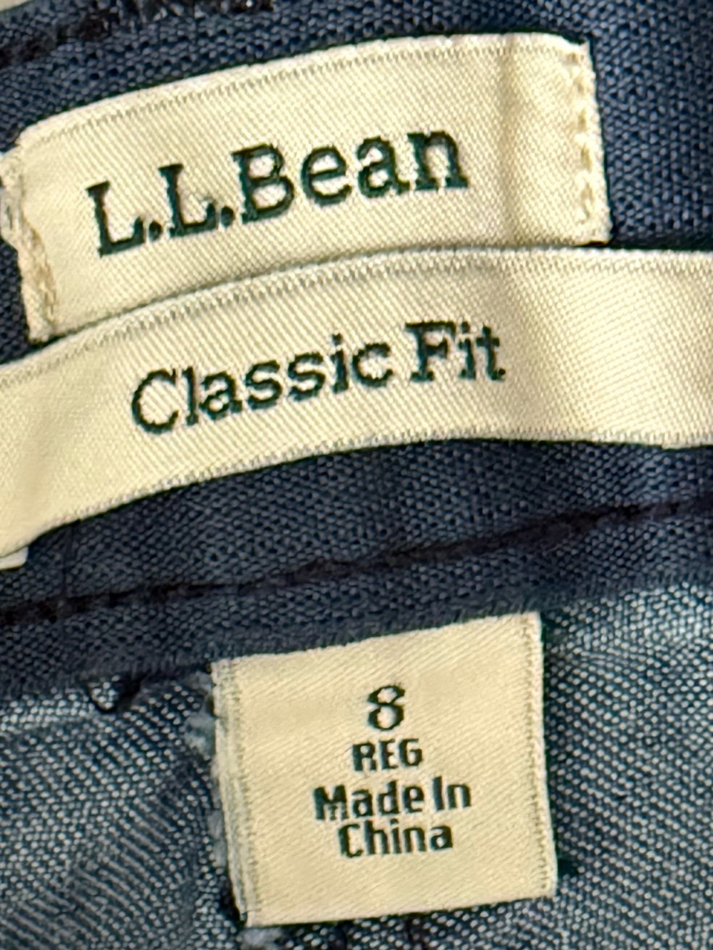 L.L.Bean Classic Fit Straight-Leg Stretch Denim Jeans Blue Size 8 Reg - Picture 5 of 10